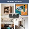 Pack of 8, Stainless Steel Mountain Character Hanging Buckle Insert Picture Frame Mirror Frame Gallery Pendant Connector Hanging Picture Buckle Bed