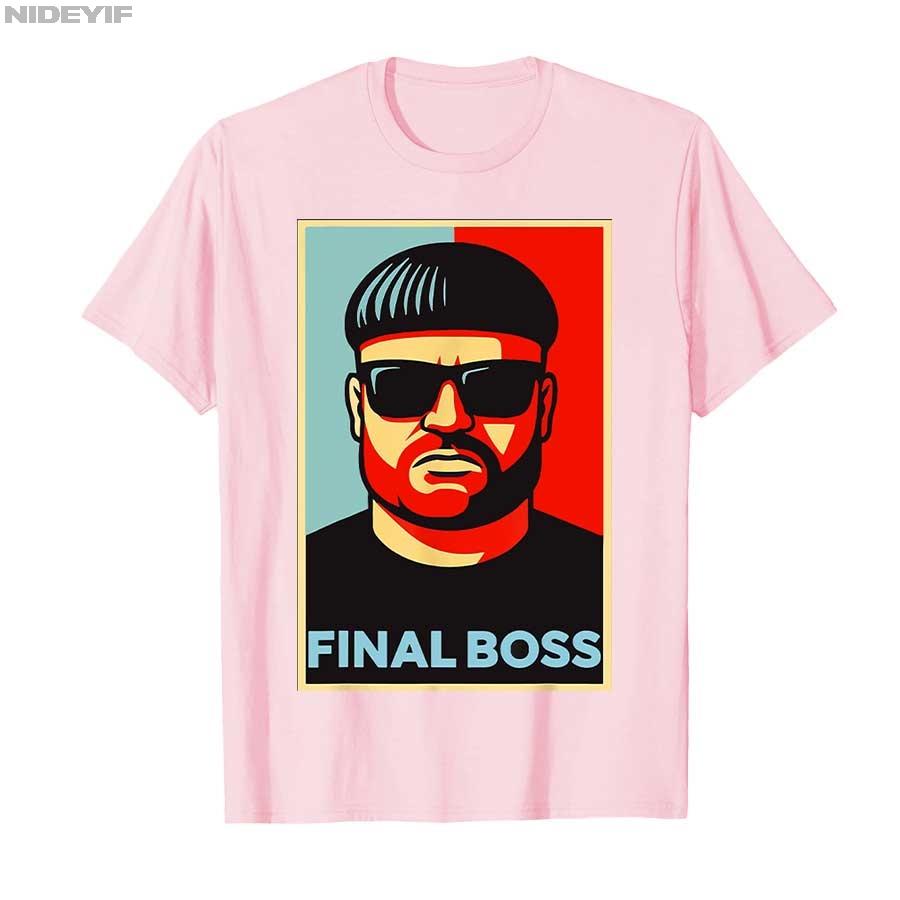 Funny Viral Bower Haircut Ibiza Final Boss Meme Club Summer T-shirt For Men Women 100% Cotton T Shirts Short Sleeve Tops P399