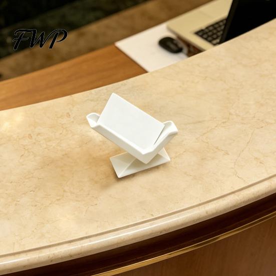 Card Holder With Texture 3D Printed Business Holder, Display Rack, No Burrs Organizer Inclined Design Stand for Office Desk Accessory Durable Case