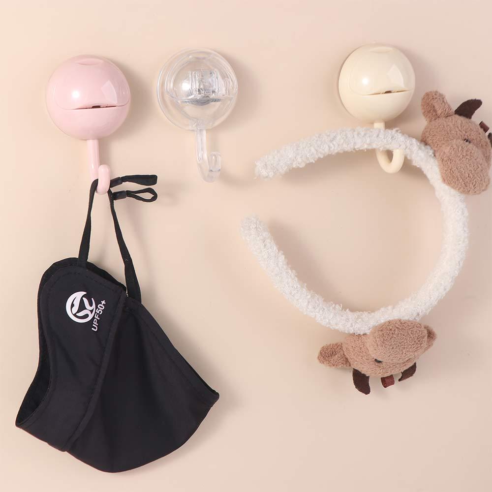 2Pcs Decorative Suction Cup Hook Plastic Towel Hanger Convenient Clothes Towel Storage Hook  Kitchen