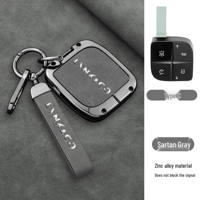 Lynk & Co 03 Schlüsselhülle für Advanced Hatchback mit Herren-Emp-Tasche, Schale und Schnalle