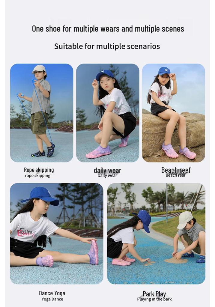 Children's Non-Slip Cut-Resistant Water Shoes for Beach, Water Park, and Diving