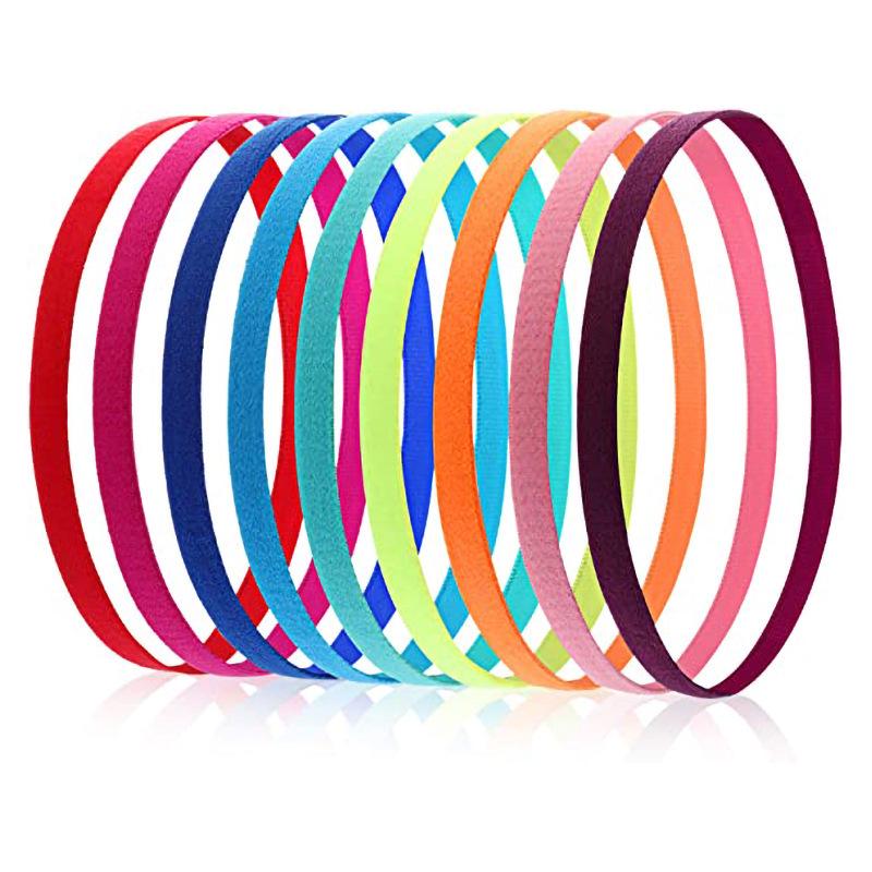 Elastic Candy Color Sports Yoga Headband - Popular European & American Hair Accessory for Running & Football.
