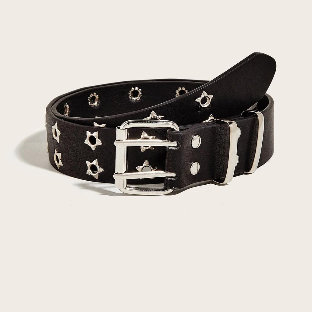Trendy Denim Sequin Star Distressed Ripped Belt for European and American Ins Style