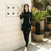 Womens Long Sleeve Rash Guard Set With Pants UV Protection Quick Dry Surfing Snorkeling Dive Suit