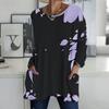 Ladies Round Neck Oversized Long Sleeve Shirt Soft Comfy Tops For Home Loungewear