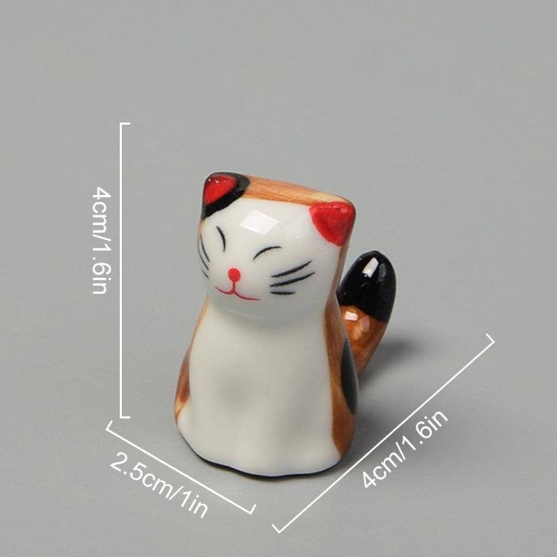 1Pc Chopstick Rest Home Decoration Chopsticks Pillow Hotel Spoon Creative Ceramic Forks Holder Cat Shape