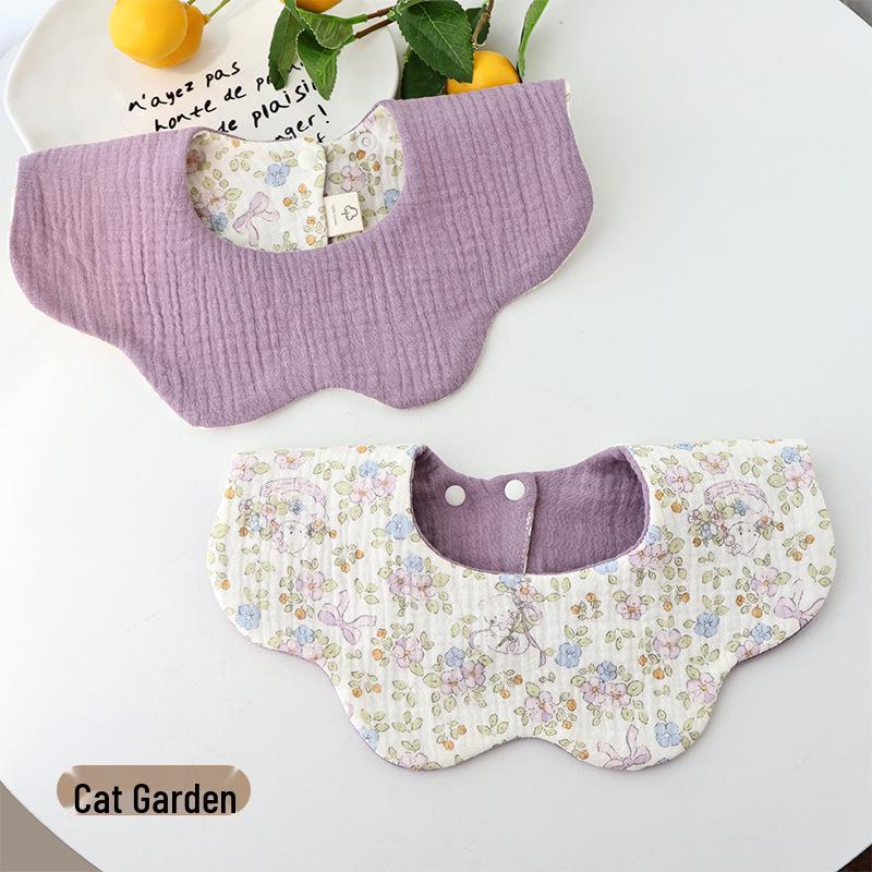 Klasse A Baumwoll-Lätzchen mit Blütenblatt-Design: Sechslagige Gaze, Spucktuch, Doppelseitiges Design.