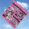 Large Sanrio Canvas Double-Sided Printed Drawstring Tote Bag, Eco-friendly Storage Solution