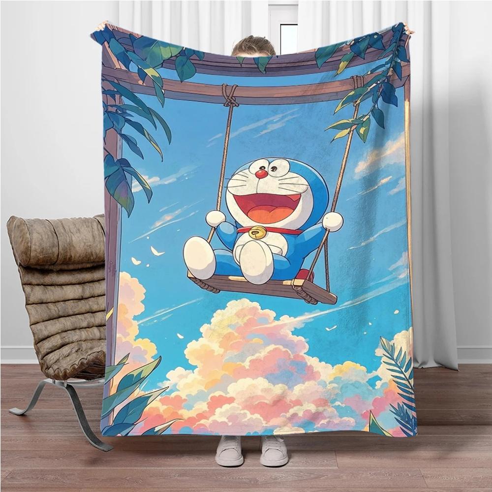 Doraemon Japonský Anime Deku Dívky Kluci Plyšový Dekorační Deku na Pohovku Novinka Teplý Deku na Všechna Roční Období Děti Student Děti Dárek