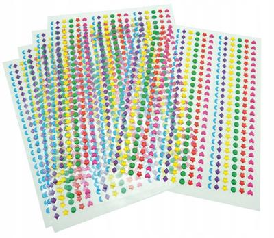 Crystal Stickers 2150 Pcs 3D Various Color Shapes
