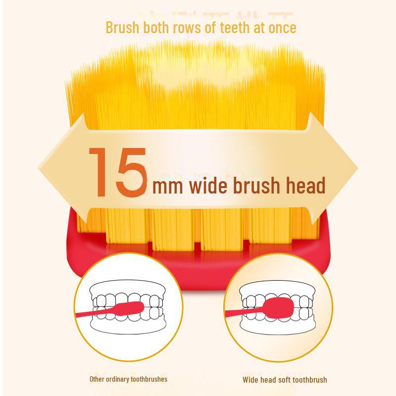 "Yangzhou Soft Bristle Adult Toothbrush - Japanese Style, Wide Head, Independent Packaging, Couple's Set"