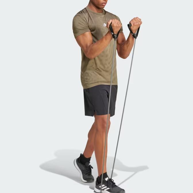 Adidas Gym+ Training Seamless Casual Short Sleeve T-Shirt Men Tops Shadow-Olive IW5888