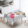 Breakfast Gourmet Printed Tablecloth Stain Resistant Waterproof Rectangular  Kitchen Table Decoration Home Decor
