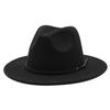 Vintage British Style Wool Felt Fedora Hat For Women With Wide Brim And Breathable Design