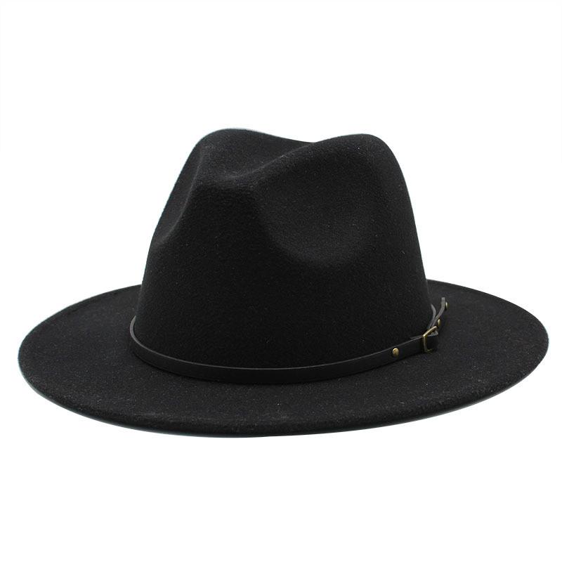 Vintage British Style Wool Felt Fedora Hat For Women With Wide Brim And Breathable Design