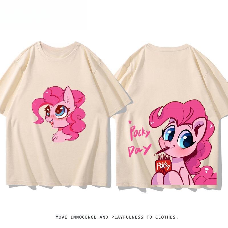 

2026 summer new Little Pony Bighi Yunbao Surroundings Tshirt Loosefitting Cute Couple Clothing for Unisex and Women S