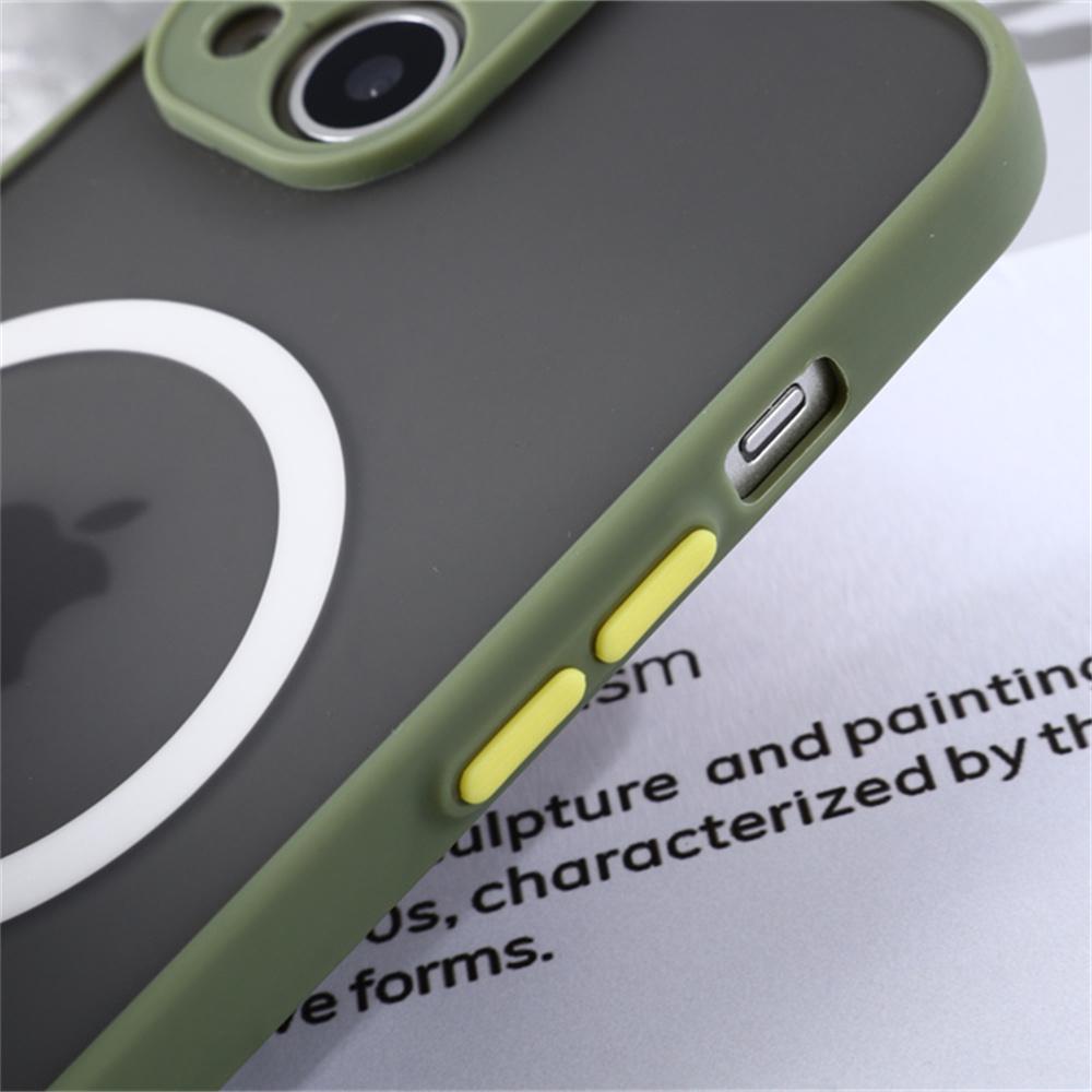 Transparente matte Rüstung für Magsafe magnetische Hülle für iPhone 14 13 12 Pro Plus Max Mini Wireless Charging Hard Pc Defender Funda