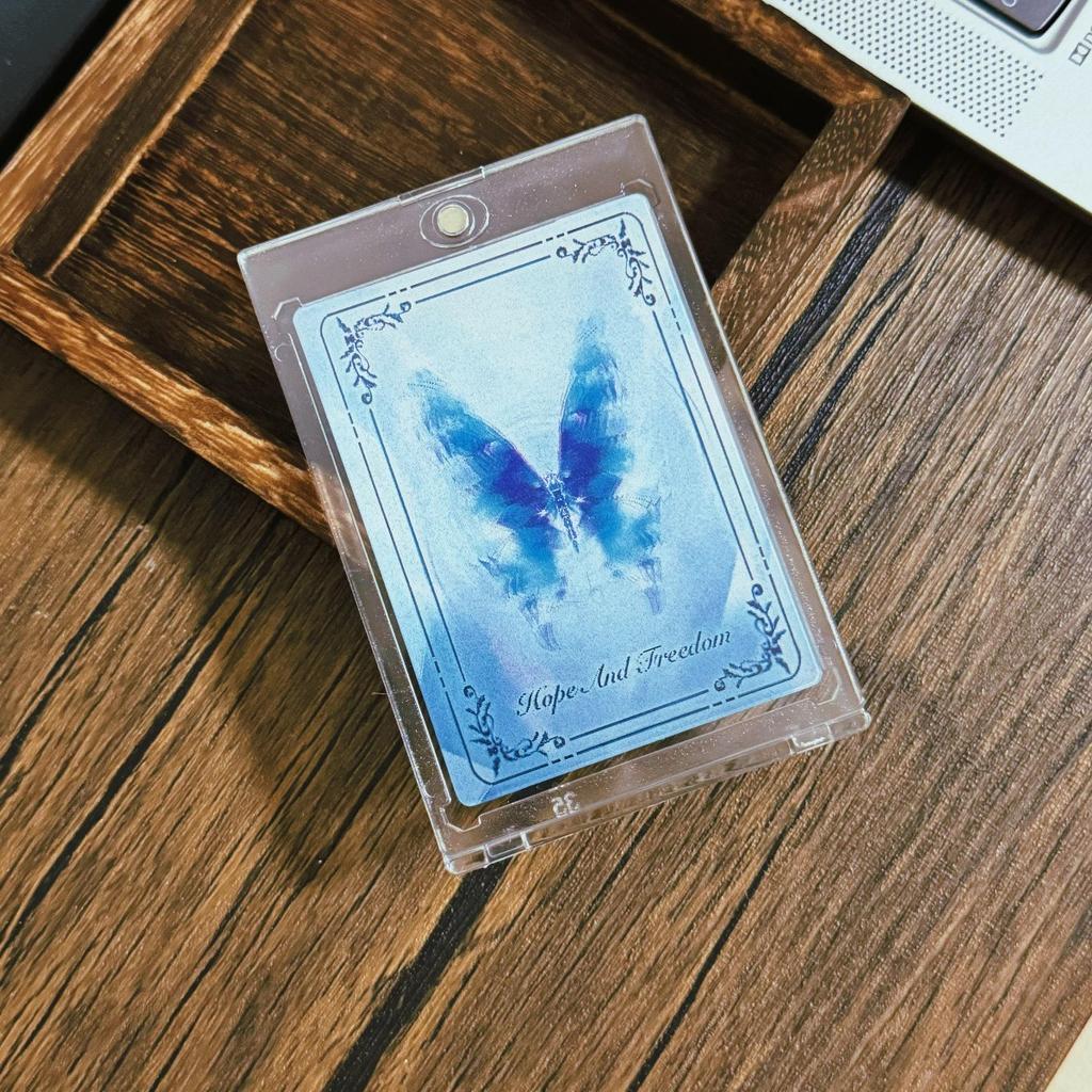 Creative Butterfly Dynamic Pattern Cards Anime Action Figure Cartoon Grating Card Bookmark Backpack Pendant Gifts for Girlfriend