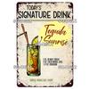 SQDGLZDrink Specials Metal Sign Vintage Plaque Plate Wall Decor For Pub Bar Cocktail Recipes Tin Sign Whiskey Menu Poster