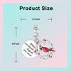 Copper Red Bird Dove Of Peace Love Cross Pendant Charms Fit Original Bracelet Beads Necklace Diy Jewelry
