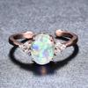Supply, Platinum Opal Open Ring, Fashion Retro