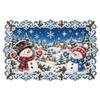 Snowman Elk Xmas Table Mat Coaster Square Dining Mat Christmas Table Placemat  Winter Season