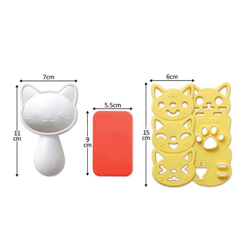 Kitchen Making Gadgets Cute Sushi Cartoon Bento Mold Kitten Puppy Rice Ball Mold Set