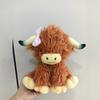 Highland Cow Plush Toy With Soft Short Pile For Kids And Collectors