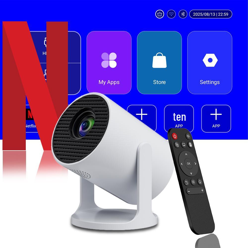 HY300 4K Ultra HD Mini Projector for Home and Office - 1080p Portable Outdoor Cinema