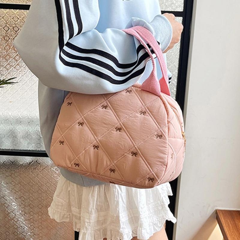 Kosmetiktasche Großes Fassungsvermögen Kulturbeutel Make-up-Tasche Hautpflege-Aufbewahrungstasche Hübsche Schleifen Waschtasche für Frauen und Mädchen