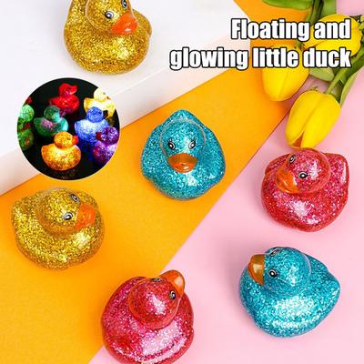 Canard lumineux LED Jouet brillant Canard jaune clignotant avec bruit couinant