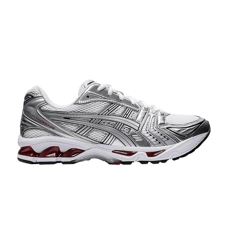 Asics Gel Kayano 14 Pure Silver Red Unisex Sneakers White 1201A019-104