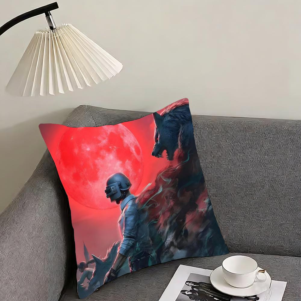 

PPUBG Game Cushion Cover Pillowcase Ultra Soft Skin Friendly Fabric Cloud Like Comfort Concealed Zipper 30x30cm