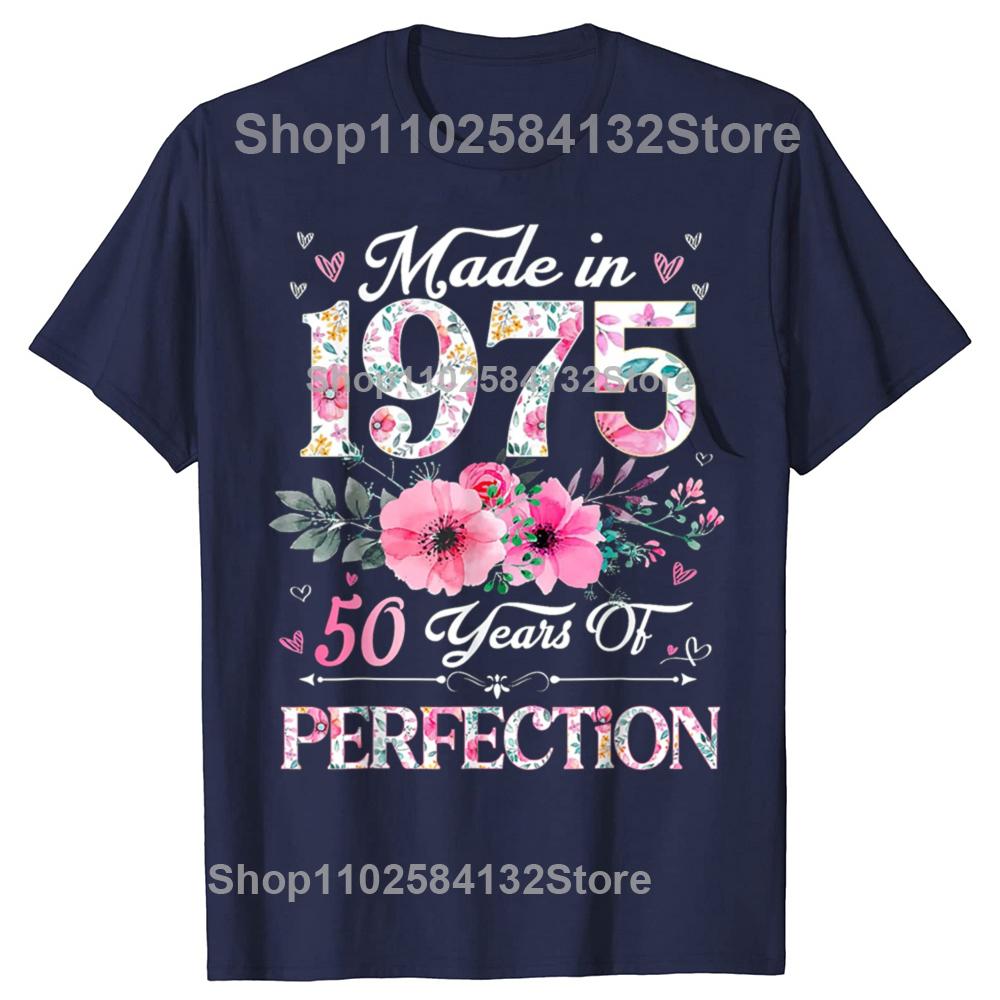 50th Birthday Gift 50 Years Old Vintage 1975 Limited Edition Men T Shirt New Cotton Short Sleeve Funny Father Daddy Tshirts