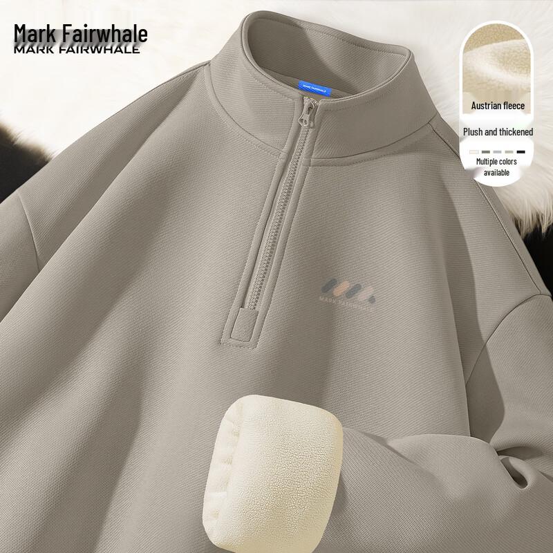

Mark Fairwhale Men s Fleece Half-Zip Sweatshirt M