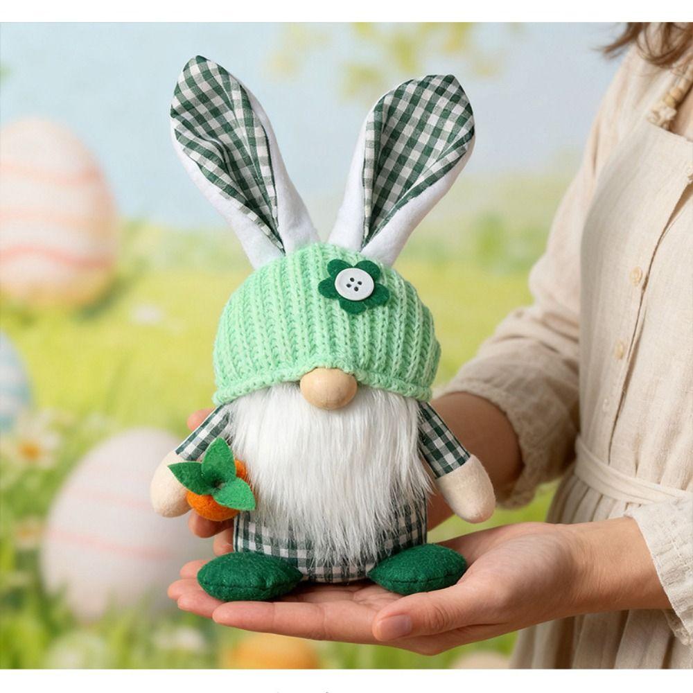 Plush Material Faceless Couple Doll Easter Gifts Bunny Dwarf Ornament Holiday Ornament