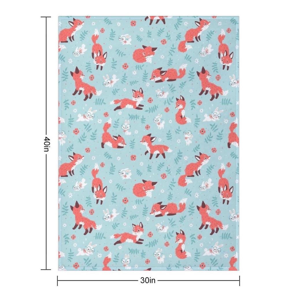 Fuchs und Hase Muster Überwurfdecke Sofa Bett für Winter Mittwoch Camping Decken