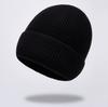 Autumn and winter new pure wool knitted hat warm hat men's fleece thickened adult hat men's cold hat
