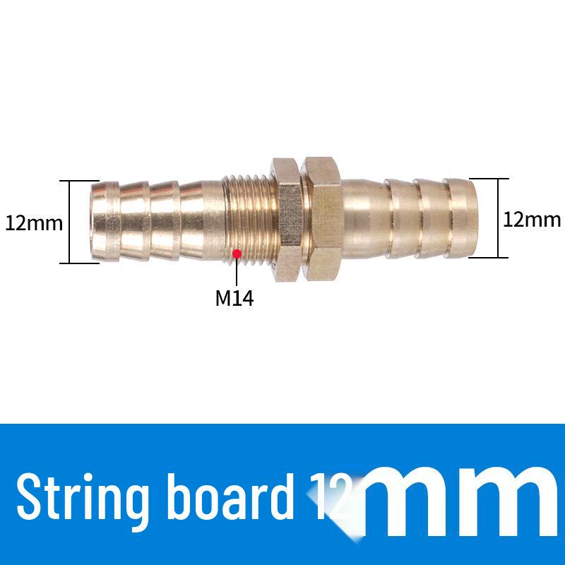 Brass Green Head Pagoda Straight-Through 2-Way or 4-Way Tee Fitting, Compatible with 6-16mm Tubing