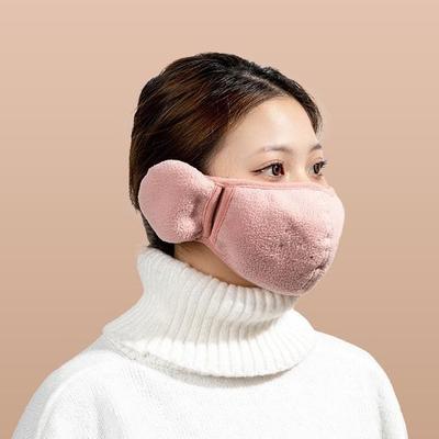 Zwei-in-Eins Winter-Gesichtsmaske: Winddicht, Atmungsaktiv, Verdicktes Design mit Ohrenschutz für das Radfahren