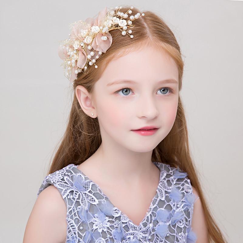Golden Korean Mori Style Flower Headband for Girls