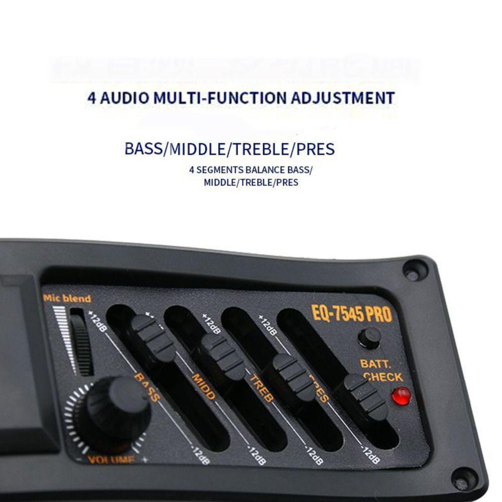 EQ 7545R Acoustic Guitar Preamp Amplifier 4 Band EQ Equalizer New Guitar Pickup