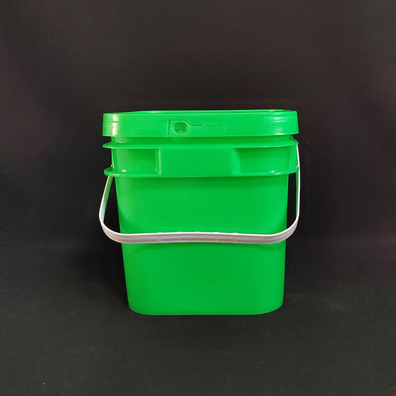 5L Thickened Square Plastic Bucket with Lid for Laundry Detergent, Salt, Pet Food, or Powders (Holds 5kg)