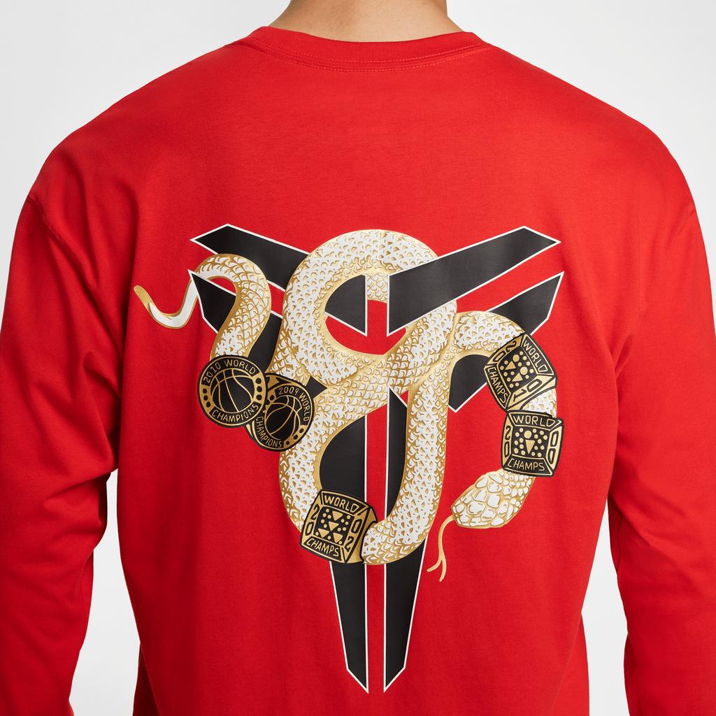 Nike Year Of The Mamba Limited Edition Casual Fashion Long Sleeve T-Shirt Men Tops Red IB0242-657