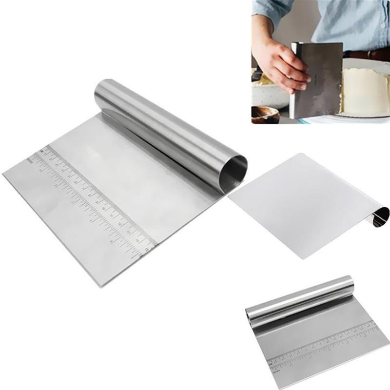 New Kitchen Stainless Steel Cut Knife Restaurant Scraper with Scale Cutters Scraping Knife Dough Knives