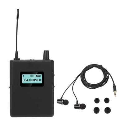 Receptor IEM Sem Fio Digital S2D 902-928mhz Visor LCD com Fone de Ouvido para Palco Apresentação ao Vivo
