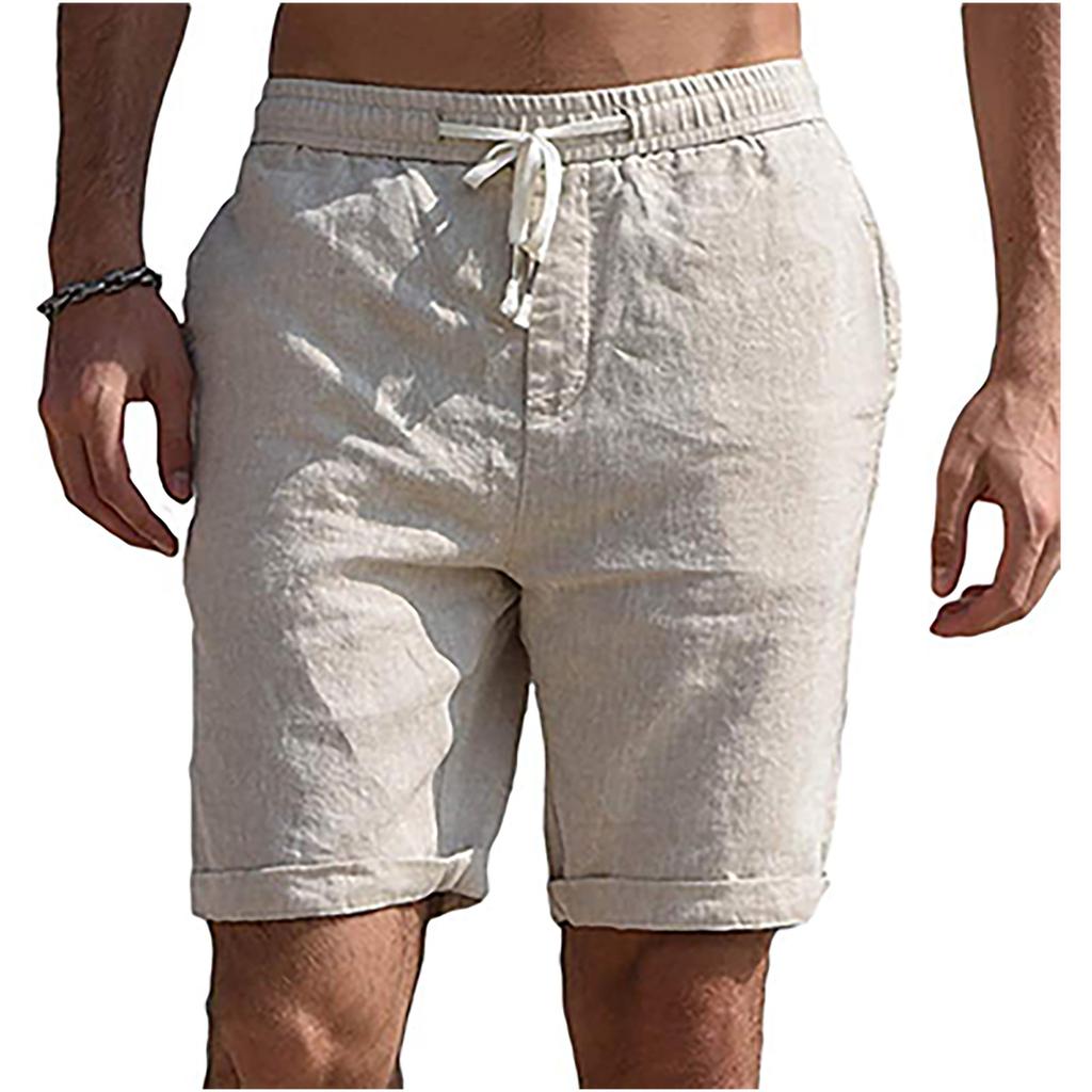 Linen Clothing For Men Natural Linen Pants For Men Contemporary Comfortable Quality Soft Linen Pocket Color Shorts
