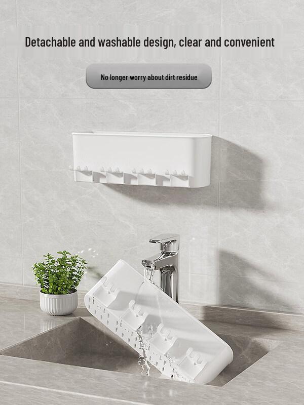 LIEI Suction Cup Wall-Mounted Toothbrush Holder