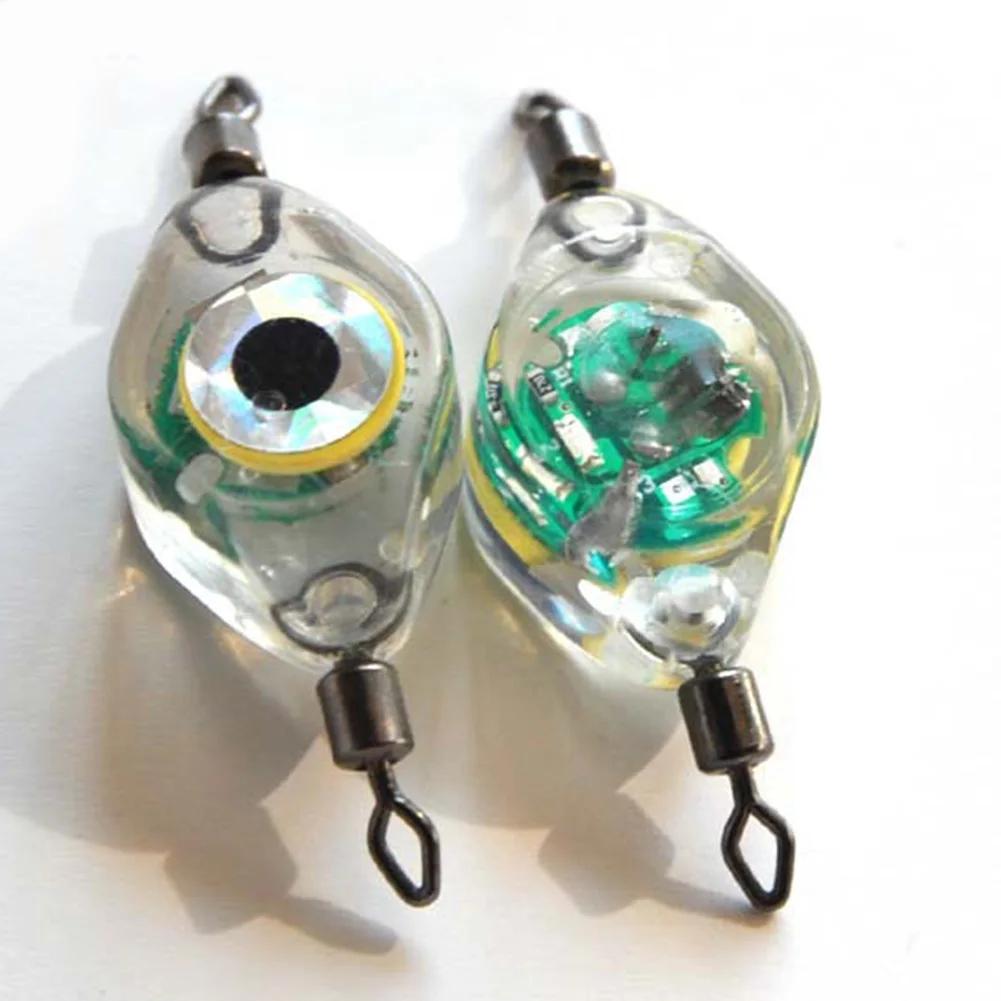 1-4pcs Mini Fishing Lure Light LED Attracting Fish Light Underwater Eye Shape Fishing Squid Fishing Bait Luminous Lure
